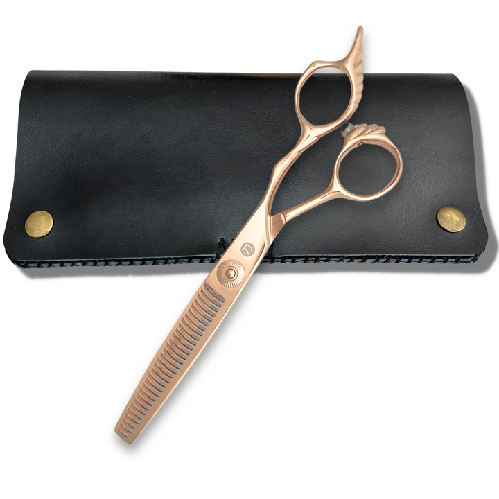 6" Gold Hair Thinning Shears Saki Tsuru