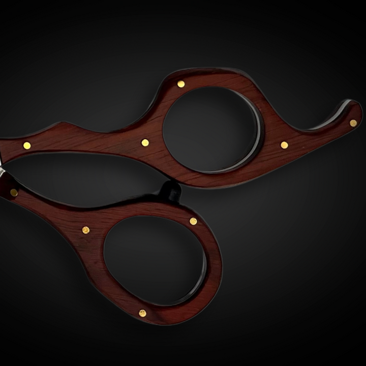 6" Saki Kigumi Wood and Steel Hair Cutting Shears