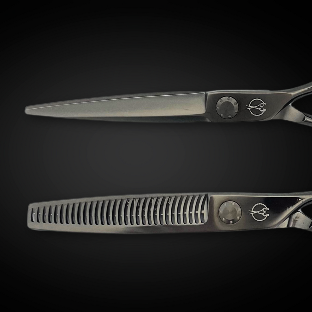 6.0 Inch Hair Gun Metal Black Shears Set