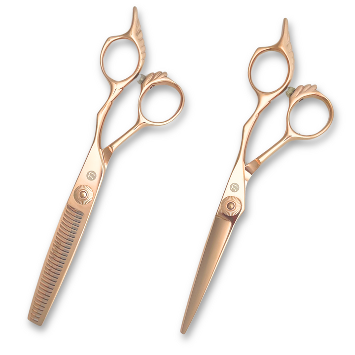 6" Gold Saki Tsuru Hairdressing Shears Set