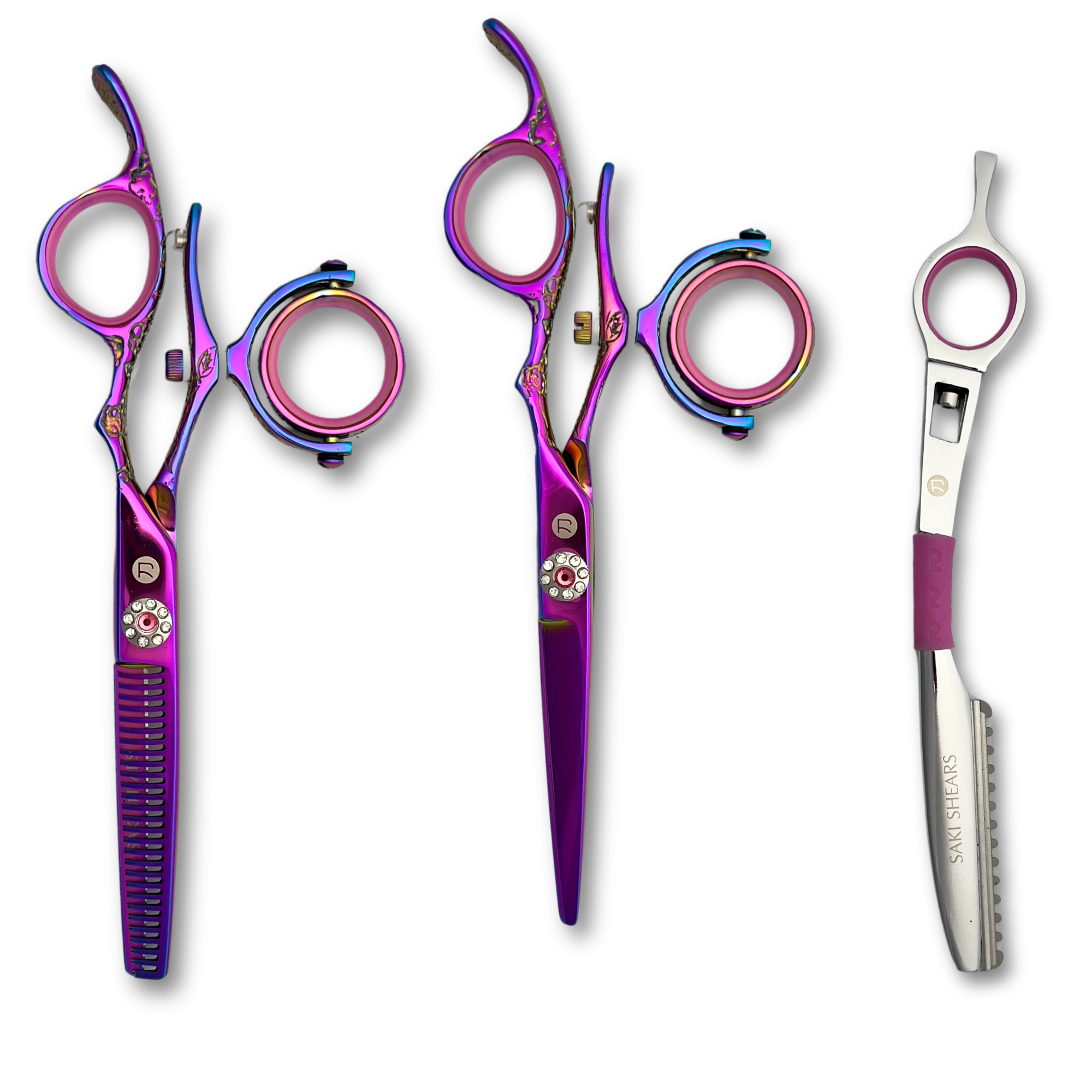 アクセサリー SHISHIKUI Pierce II / BURGUNDY Swivel Kohana Pink Hair Shears Set – Scissors HQ