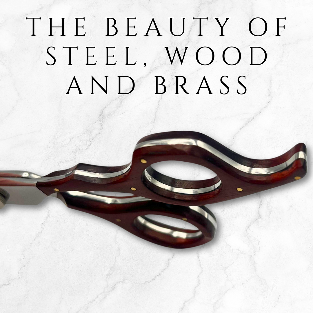 6" Saki Kigumi Wood and Steel Hair Cutting Shears