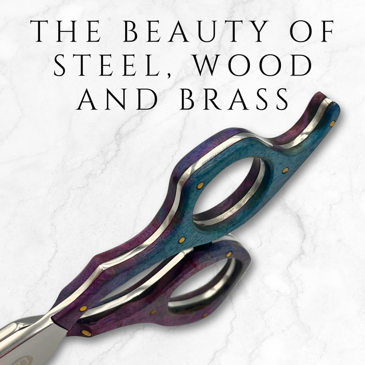 6" Saki Kigumi Wood and Steel Hair Cutting Shears
