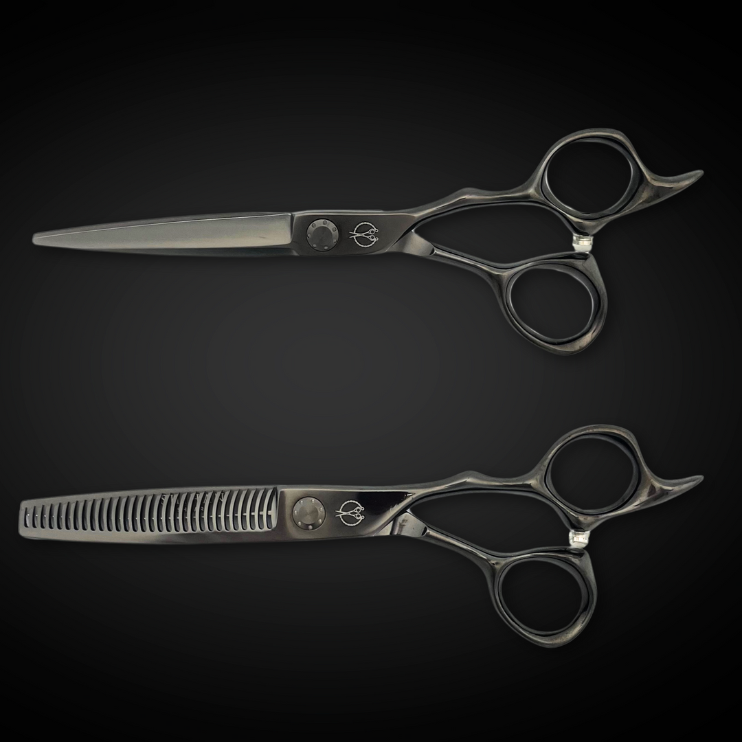 6.0 Inch Hair Gun Metal Black Shears Set