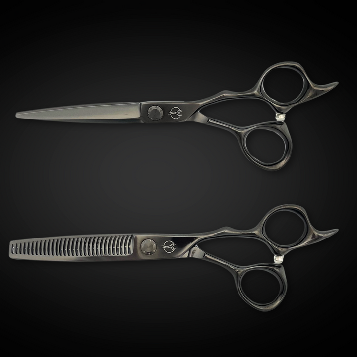 6.0 Inch Hair Gun Metal Black Shears Set