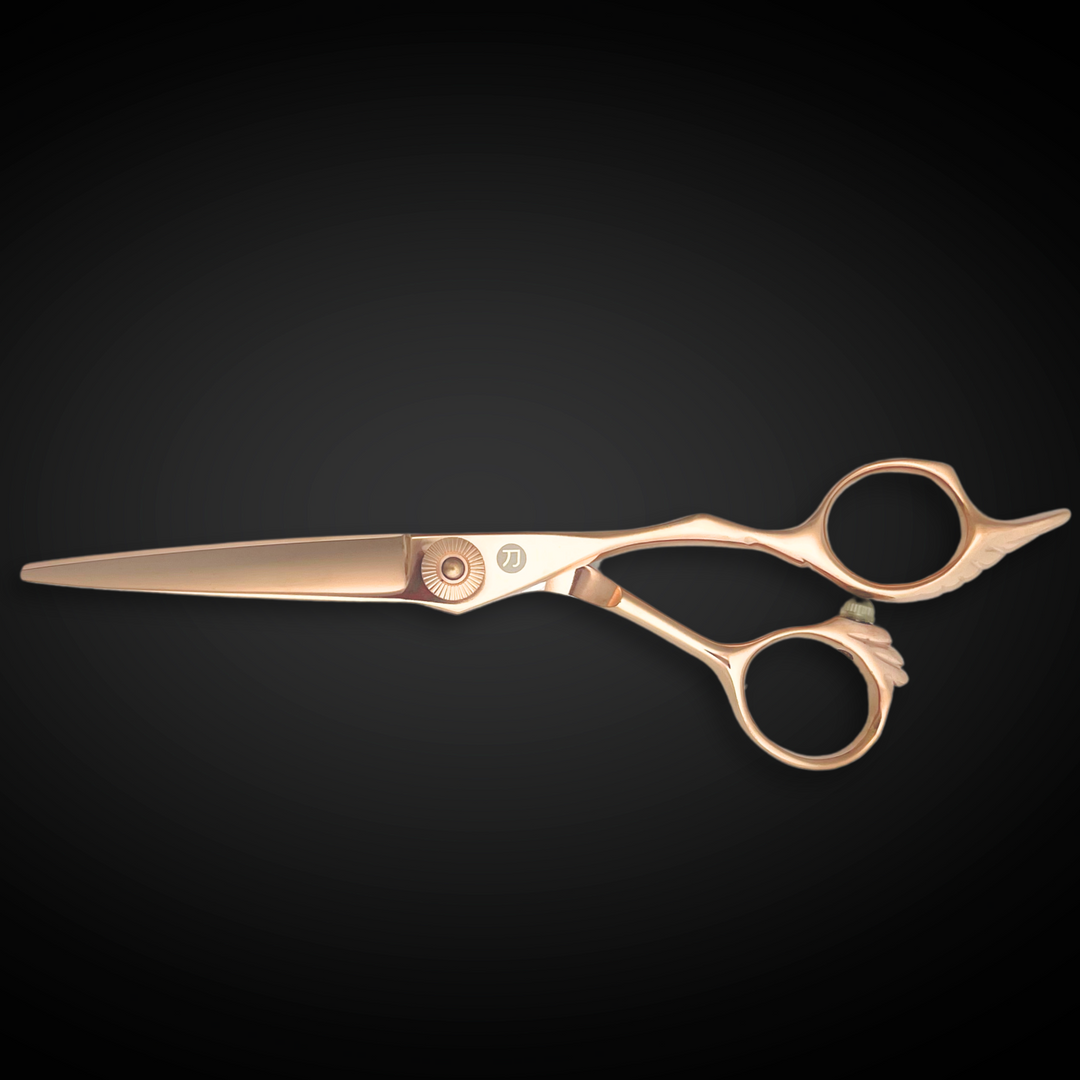 6" Gold Saki Tsuru Hairdressing Shears Set