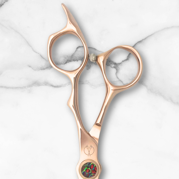 6 Inch Rose Gold with Gem Hair Shears Set