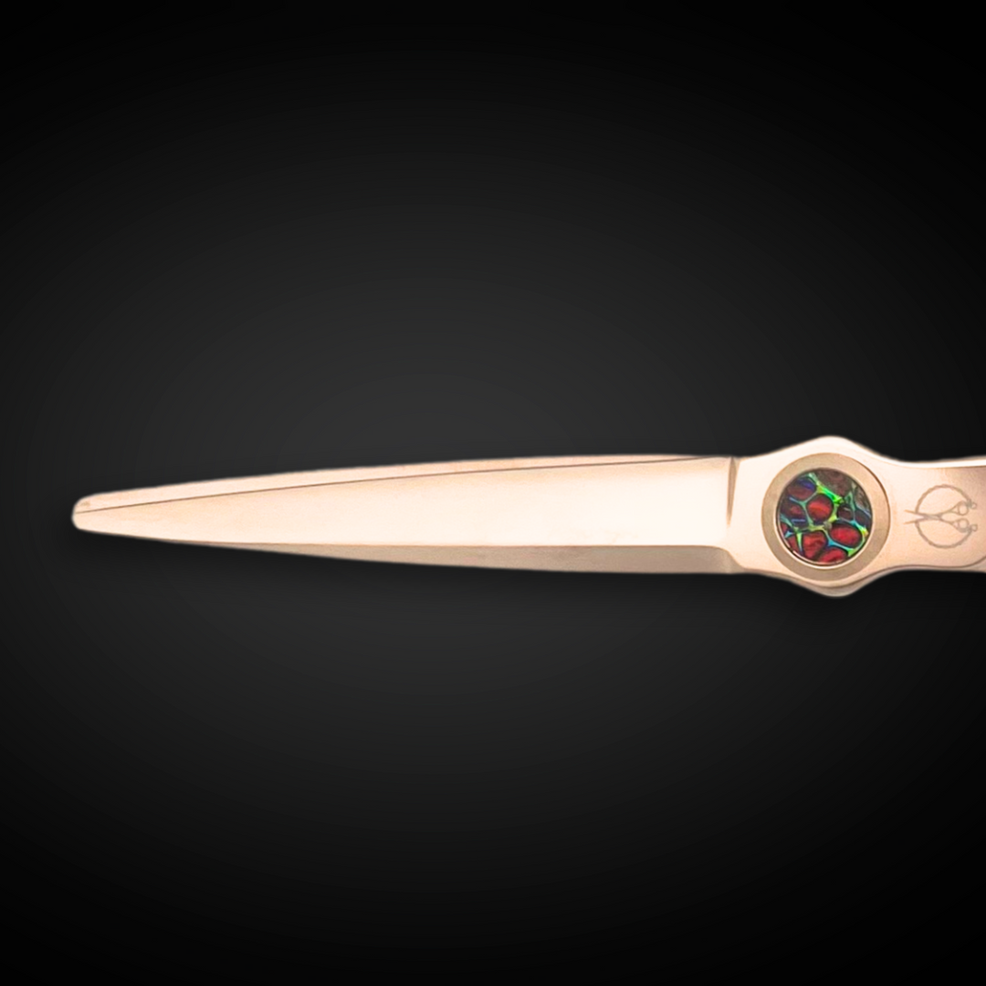 6 Inch Rose Gold with Gem Hair Shears Set