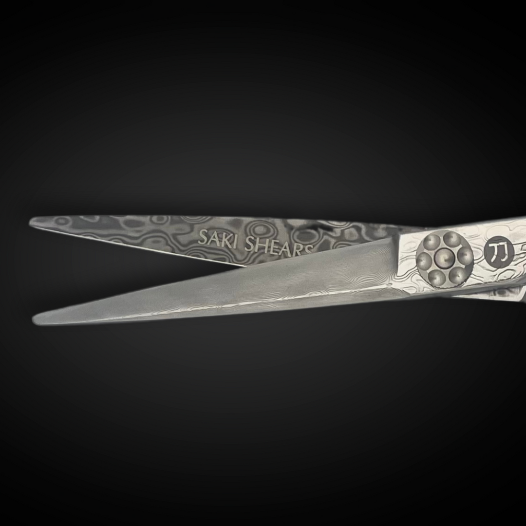 Saki Kanzen Damascus Hair Cutting Shears