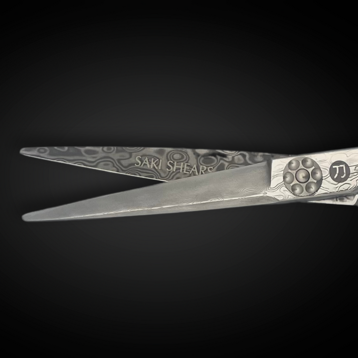 Saki Kanzen Damascus Hair Cutting Shears