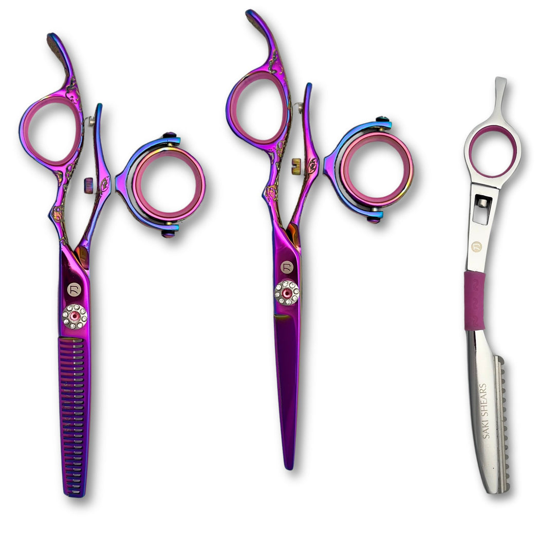 packshot-compressed-jpg | swivel-kohana-pink-hair-shears-set-hair-cutting-and-thinning-shears