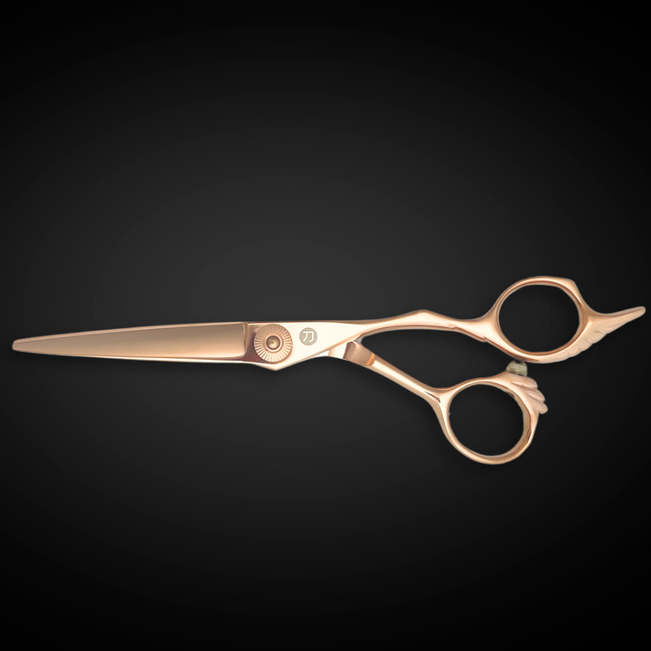 6" Gold Saki Tsuru Hairdressing Shears Set (Hair Cutting and Thinning Shears)