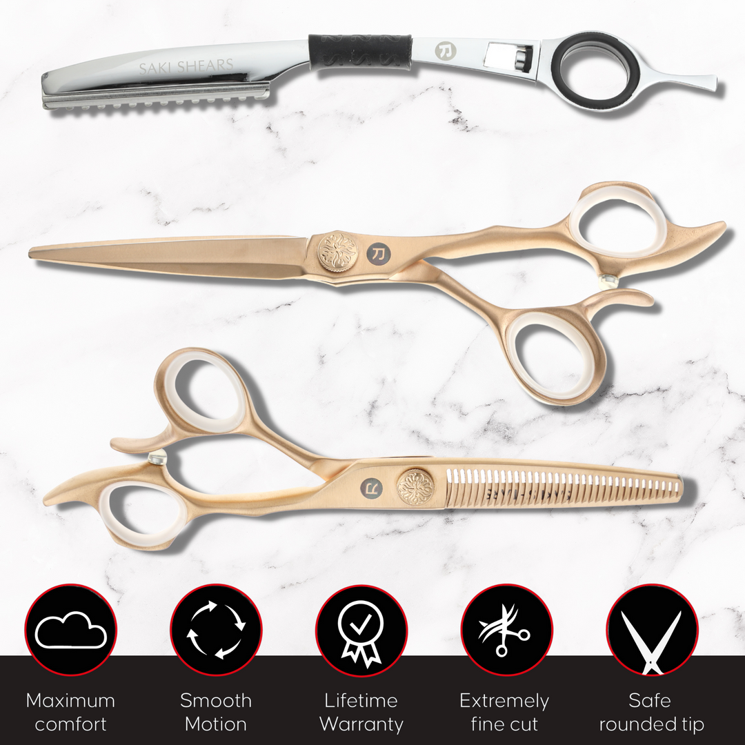 Saki Premium Gold Hair Shears Set