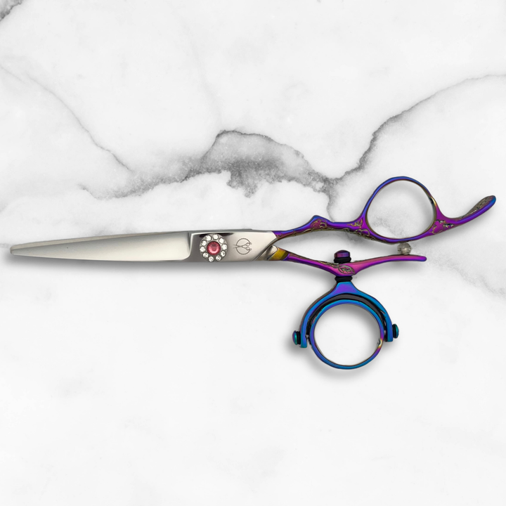 6" Swivel Haircutting Scissors in Pink/Purple