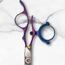 6" Swivel Haircutting Scissors in Pink/Purple
