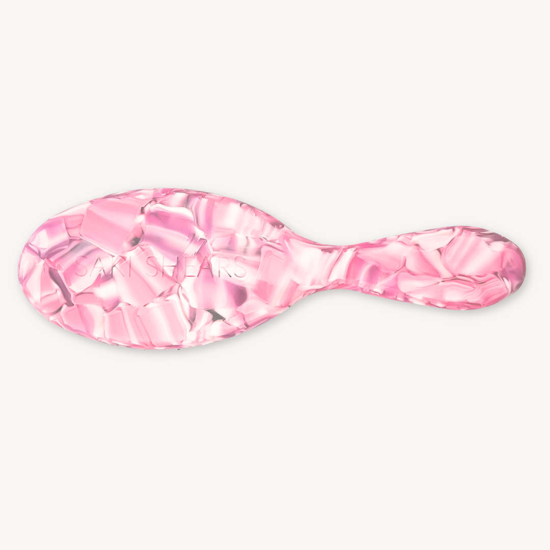 Boar Hair & Nylon Bristle Brush - Pink