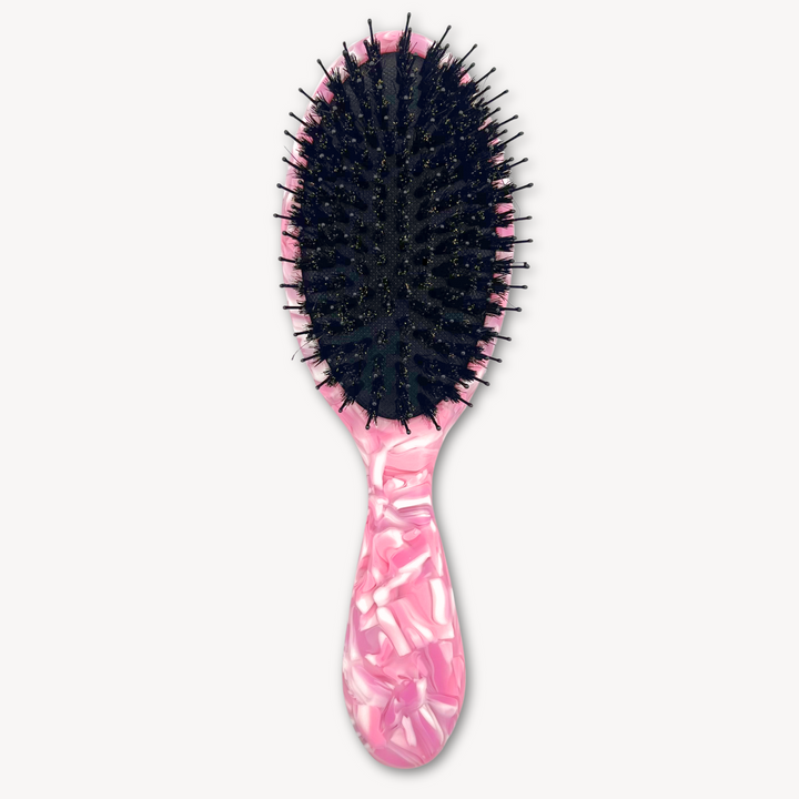 Boar Hair & Nylon Bristle Brush - Pink