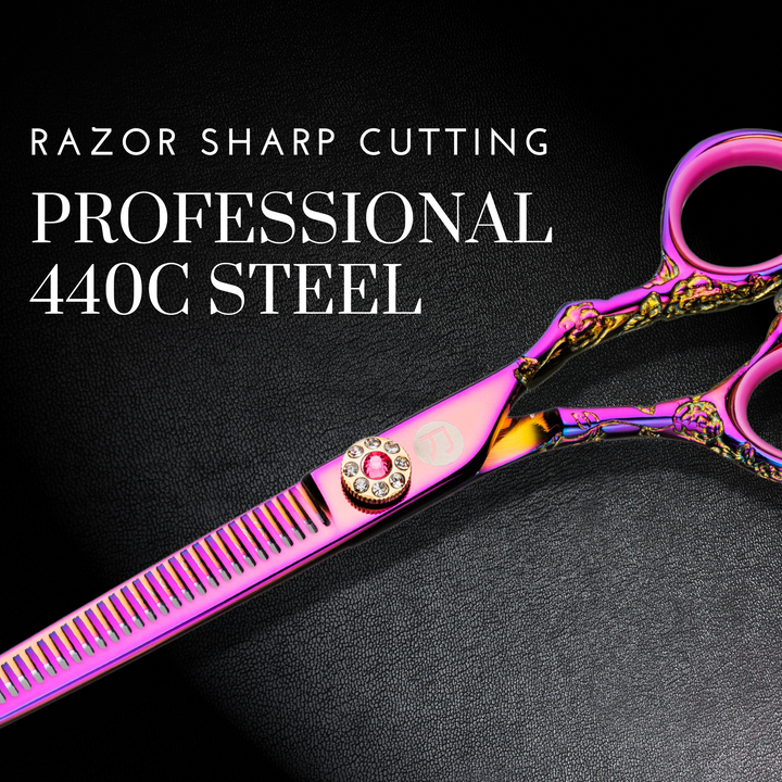 Saki Kohana Pink Hair Thinning Shears