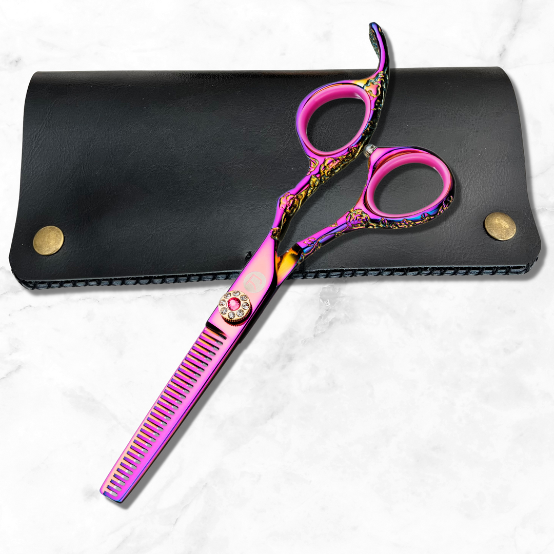 Saki Kohana Pink Hair Thinning Shears