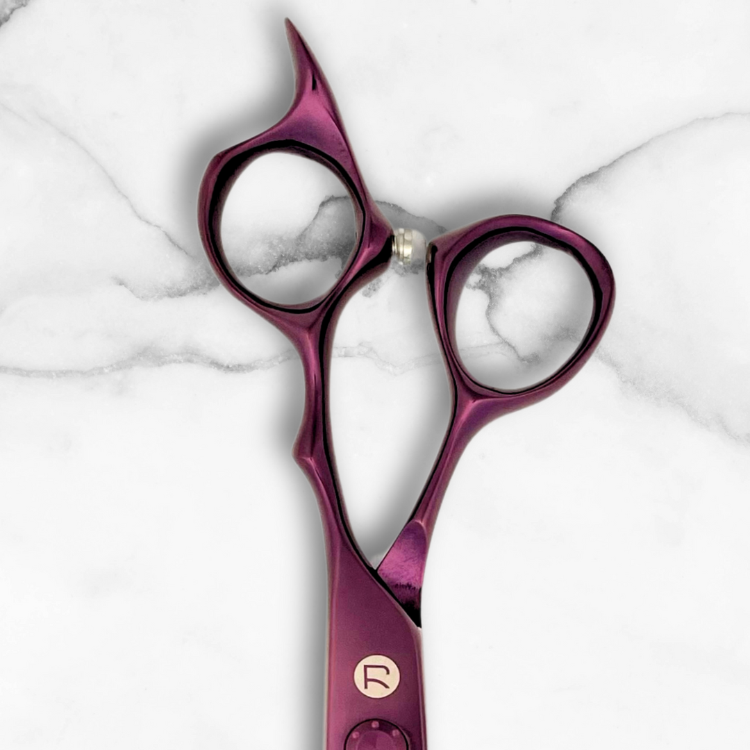 6" Wine Colored Hair Shears Set