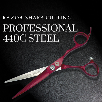 Saki Red Hair Cutting Shears