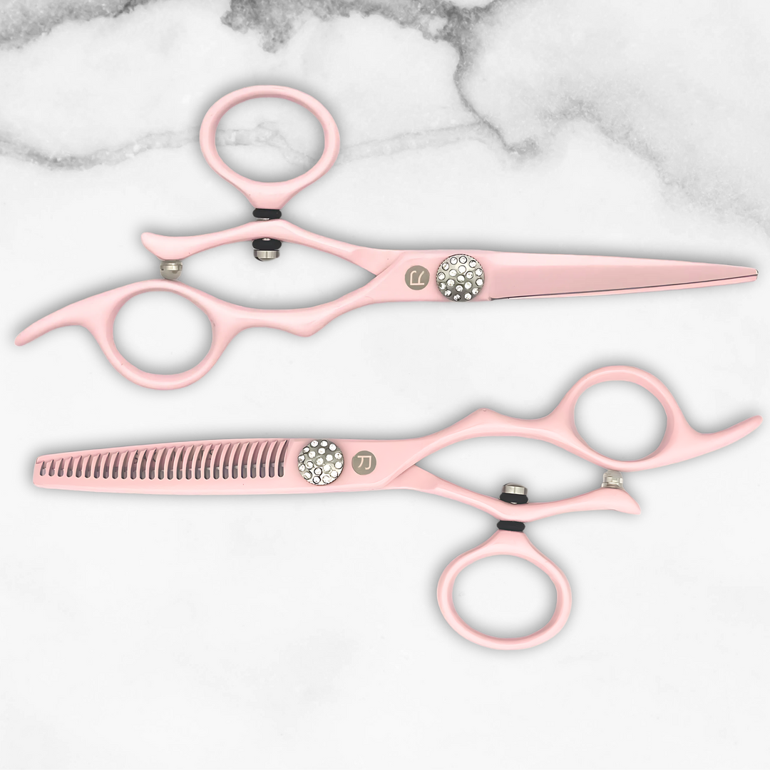 Swivel Precision Pink Hair Shears Set 5.5”