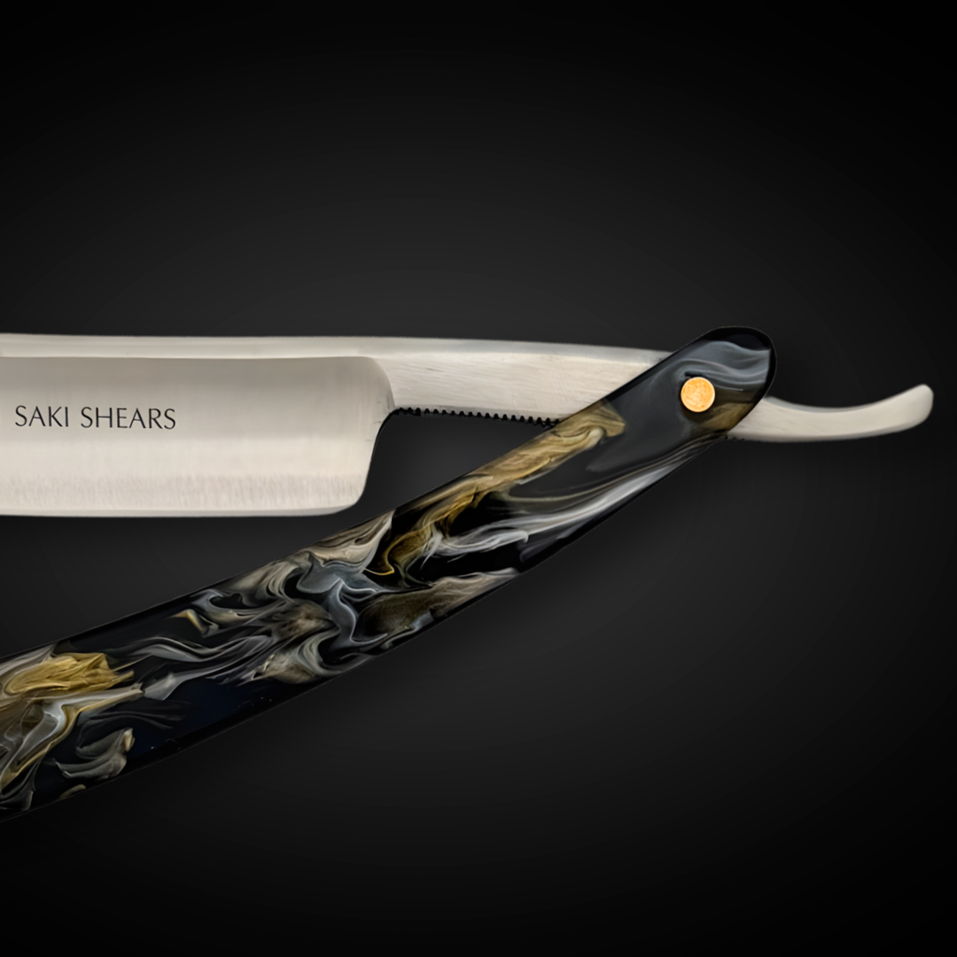 Straight Edge Shave Saki Epoxy Carbon Series - Brown Shadows