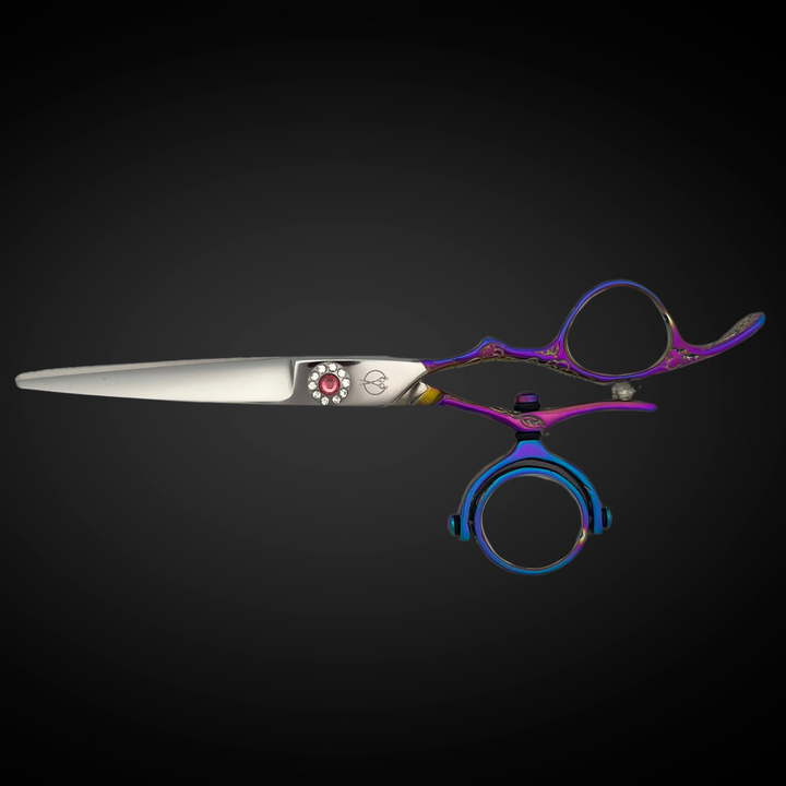 6" Swivel Haircutting Scissors in Pink/Purple