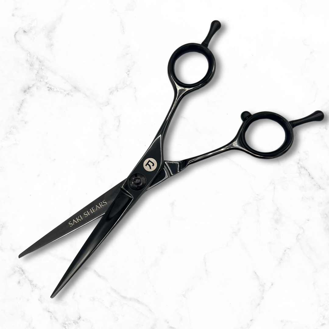 Black 5.5" Zero Offset Hair Cutting Scissors