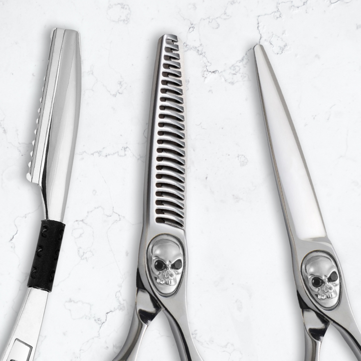 Saki Tachi Skull Barber Shears Set