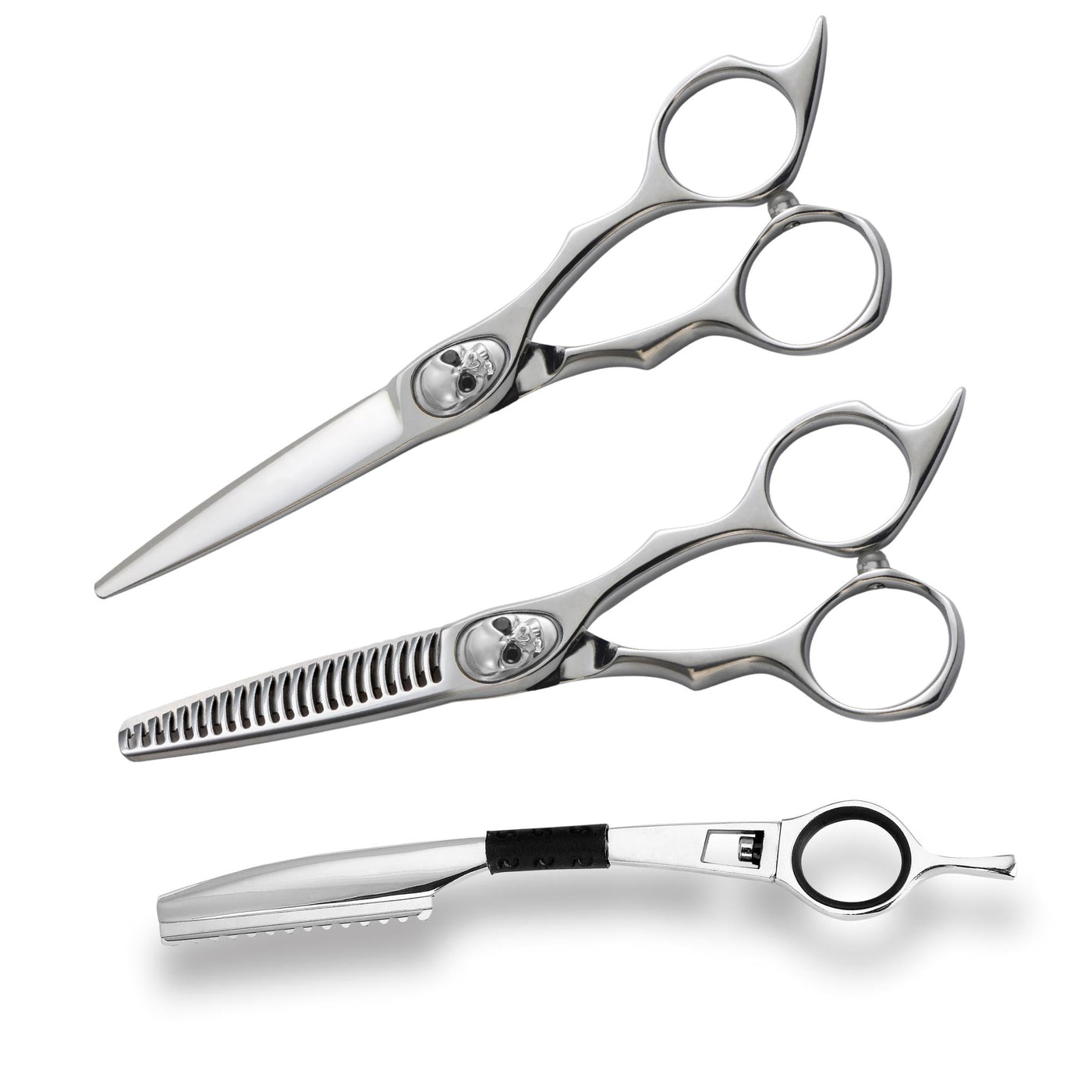 Saki Tachi Skull Barber Shears Set